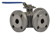 Foto van Kogelkraan RVS ISO top 3-Weg T geflensd